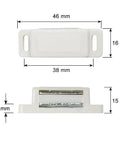 Handle Free Magnetic Latch For Cabinets And Cupboards White Plastic Magnetic Catch with dimensions 46mm x 16mm