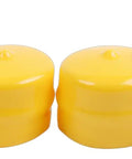 Four Pack Yellow Axle Cap Bearing Cover M143338 For John Deere Lawn Mowers And Tractors, set of four with rounded design