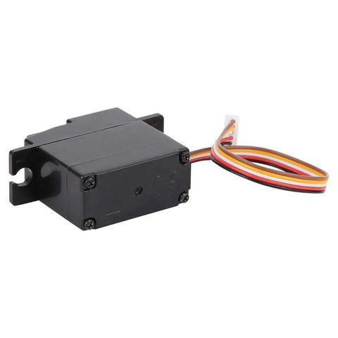All Metal Heavy Duty Servo For 1 18 Scale Rc Car Black Quick Swap Design with wires for smooth steering control.