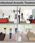 Top Shelf Egg Crate Foam Soundproof Panels High Density Fireproof Wall Acoustics 48 X 24 X 2 Inches Black Noise Blocking Foam For Home Studio Chill Hangout Zero Echo Room Makeover image showing varied acoustic treatments in home settings.