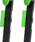 Built Tough Track Saw Guide Holder Plunge Saw Rail Mount with heavy-duty black and green cam lock brackets for woodworking.