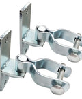 Two Pack One And Three Eighths Inch Wall Mount Gate Hinges Heavy Duty Metal Hinges For Fence Posts And Chain Link Fences With Screws Included