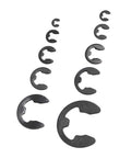 E Clip Assortment Kit With 580 Pieces Stainless Steel E Type Retaining Rings arranged by size on white background.