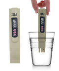 3 In 1 TDS EC Temperature Water Tester With Backlit LCD And Auto Lock 0 To 9999 PPM Range Pro Grade Water Quality Meter in glass