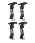 Set of Four 304 Stainless Rubber Door Latches Toggle Clamps For Toolbox, Cooler, Hood, and Drawer Tough as Nails Heavy Duty Hook Style Latch Hardware