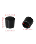 Eight Pack Black Door Stop Rubber Bumper Tips 0.39 Inch Inner Diameter 0.5 Inch Outer Diameter Door Stop Covers Protect