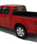 Red Ford F150 Lariat Crew Cab Diecast Model Truck 1 24 Scale with real rubber tires and detailed exterior, Motormax Diecast 79363