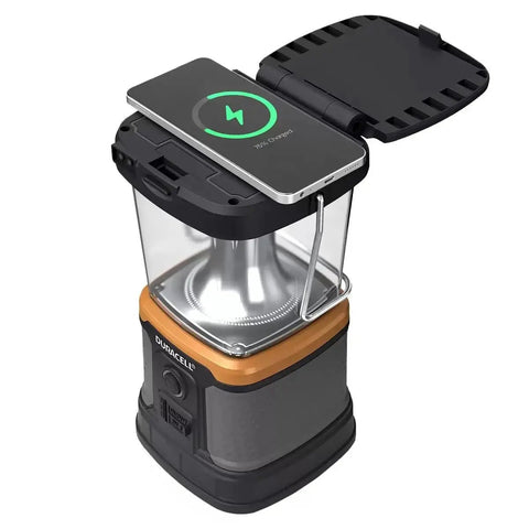 Rechargeable Lantern With 3000 Lumens Tri Power Brightness Beast Mode Qi Wireless Charging Solar USB Charging Dual Battery