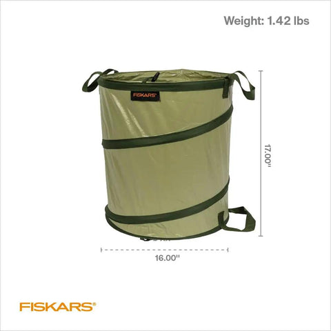 Kangaroo Collapsible Garden Bag For Yard Waste 10 Gallon Pop Up Bag with handles and collapsible frame shown