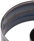 Close-up of Eight Piece Round Leather Cutting Die Set With Alloy Steel Punching Tools 25 To 60mm for precise cuts in leather.