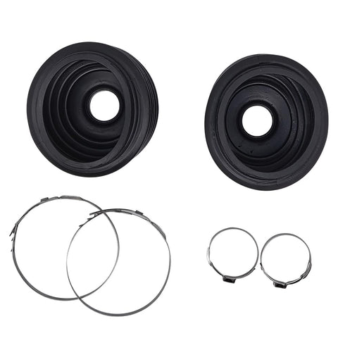 Intermediate Steering Shaft Coupler Boot For Easy Install Replacement Boot Kit components showing two boots and clamps.