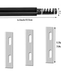Leather Cord Knife Craft Kit With Three Replaceable Blades, showing dimensions of the knife and blades separately.