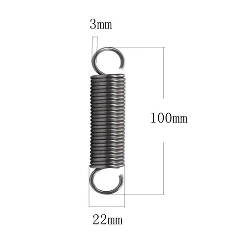 Badass Stainless Steel Extension Springs 2 Pack Dual Hook Build, 100mm long, industrial use, perfect for heavy lifting.