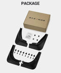 Tesla Model 3 Mud Flaps Splash Guards Set Of Four No Drilling No Tape All Weather Fender Protectors packaging contents