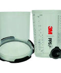 Large Twenty Eight Oz Auto Paint Spray Gun Cup Kit With Fifty Disposable Liners And Heavy Duty Sealing Plugs, clear mixing cups.