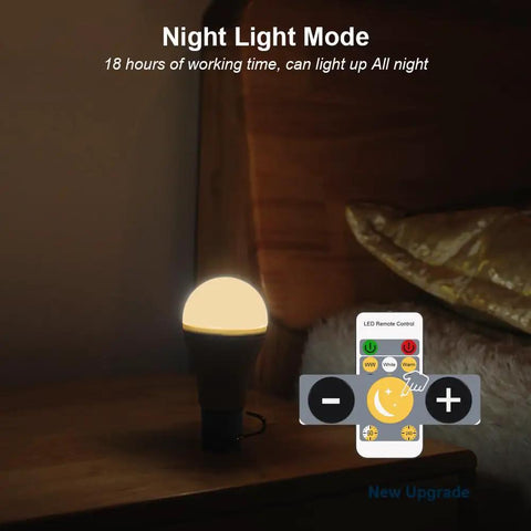 USB Rechargeable Hanging Light Bulb With Three Color Temperature 3000K To 6000K, Portable Emergency Lantern For Home Camping And Hiking, Lightweight With Easy Hanging Hook