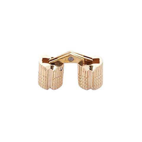 Brass Barrels Concealed Cabinet Hinges For Small Closets And Cupboards Cylindrical Door Hardware with 180 Degree Adjustment