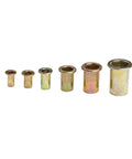 Top Notch Flat Head Rivet Nuts M3 To M12 Zinc Plated Steel With Knurled Grip For Heavy Duty Fastening 10-50 Pcs Assorted Sizes Set in various sizes