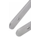 Close-up of 2 Pack Heavy Duty Floating Shelf Brackets Stainless Steel Wall Mount showing rounded edges and mounting holes.