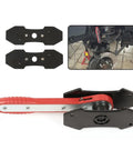 4 In 1 Universal Disc Brake Caliper Tool With 360 Degree Piston Spreaders, shown with two steel plate groups.