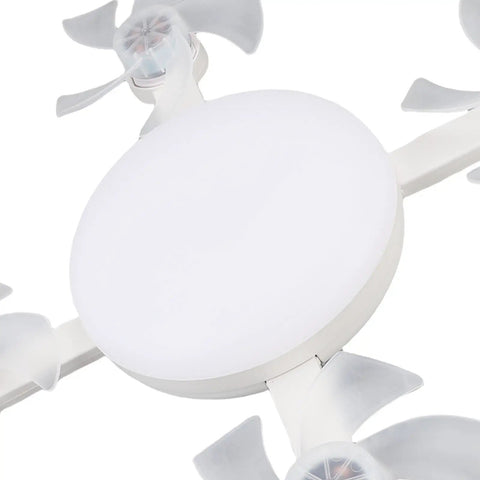 Totally Slick Remote Controlled Ceiling Fan Light Combo delivering three speed breezes with a white LED disc light.