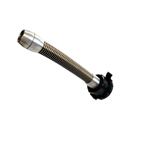 All Metal PAX Fill Hose Spout Nozzle For Capless Fuel Tanks with aluminum fittings and stainless steel hose