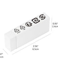 Block White Eraser For Pencils Quick Clean Erasing No Smudge Easy To Use With Minimal Pressure White TPR Material