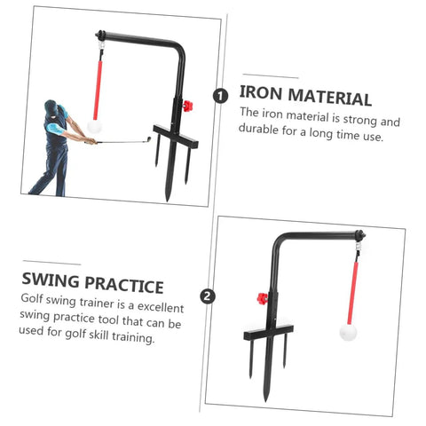 Iron Swing Training Tool Golf Practice Gear For Accurate Posture And Swing Portable Outdoor Swing Trainer setup demonstration
