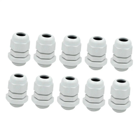30 Pack M16x1.5 Cable Glands And Connectors, White Polyamide Seals For 5.0-10.0mm Cables, Plug-And-Play Fan Connector M16x1.5, 1.5 Kit