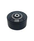 Pm3510 Bldc Gimbal Drive Motor With AS504A High Resolution Encoder For Robot Joint Assemblies showing compact black design with mounting holes.