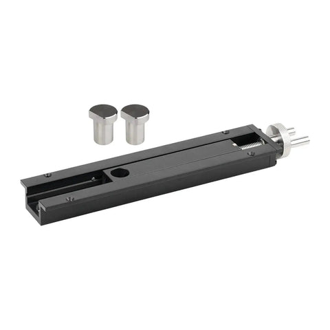 Hella Adjustable Aluminum Tail Vise delivers badass woodworking clamping grip, features two stainless steel pins and mounting track.