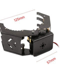 Dope High Torque Servo Robot Arm Gripper With Wave Edge Jaws, Symmetric Gripping For Stable Pickups Up To 500g, top view.