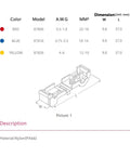 Diagram showing dimensions of Massive 200 Count T Tap Wire Connectors Kit, 100 Pairs Quick Splice Red Terminals, AWG 22 to 18