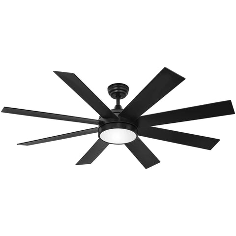 Black Ceiling Fan With Light And Remote Dimmable Fan Light For Indoor And Outdoor Use 48 Inch Stepless Color Temperature