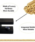 Brass Glass Clamp No Drill On Glass Holder And Shelf Bracket Clip Support For 8mm To 10mm Glass Matte Black Four Pack