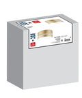Soft Gold Finish Two Light Flush Mount Ceiling Light With Frosted Glass Shade box packaging view
