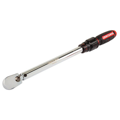 Torque Wrench With Three Eighths Inch Drive, Pro-Grade Portable Case, Bi-Material Grip, Quick Lock Adjustment, Inch And Metric Torque Scale