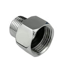 Swivel Garden Hose Adapter 3/4 GHT Female To 1/2 NPT Male Brass Fitting Chrome Finish Easy Rotating Nut For Quick Leak Free Connection From Hose To Shower And Other Outdoor Water Accessories, chrome brass