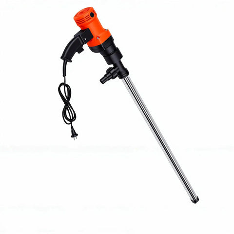 Hilitand Heavy Duty Electric Drum Pump 60-75LPM 8000Rpm Stainless Steel Tube 90Cm For Derv Kerosene Milk Water With 3-3.5M Suction And 6M Lift Us Plug Quick Transfer
