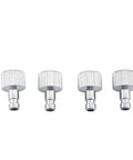 Durable 4 Pack 1/8 Inch Quick Connectors For Airbrush And Air Compressor With Swivel Coupler, Metal Fittings in silver color