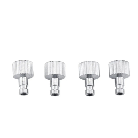 Durable 4 Pack 1/8 Inch Quick Connectors For Airbrush And Air Compressor With Swivel Coupler, Metal Fittings in silver color