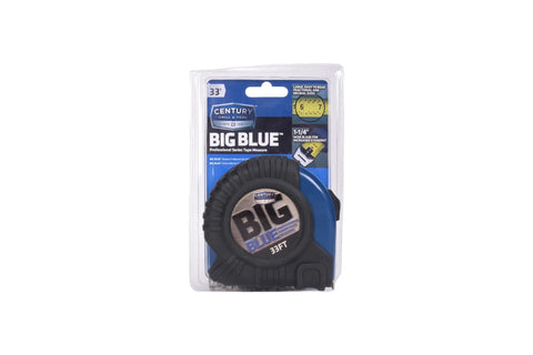 Big Blue Tape Measure Thirty Three Feet With One And A Quarter Inch Wide Blade Easy Read Markings Pro Grade For Framing And Layout
