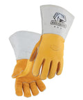 Elkskin Stick Glove With Nomex Lined Back, Extra Thick, Kevlar Stitching, Thumb Strap, Flame And Abrasion Resistant, Large