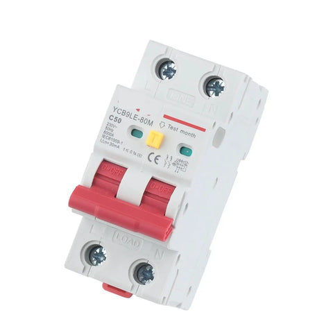 Pro Grade Heavy Duty Two Pole Residual Current Circuit Breaker With Ironclad 30mA, 230V, 16 Amps, compact design, residential use.