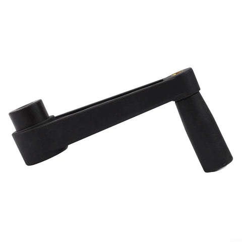Heavy Duty Built To Last Round Hole Crank Handle Replacement For 8 To 16mm Shafts, reinforced nylon, carbon steel, ergonomic grip, side view