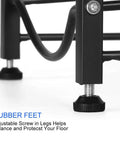 Heavy Duty 3 Tier Water Jug Rack Freestanding 5 Gallon Capacity brown adjustable feet detail