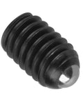 10 Pack M4 Hex Socket Ball Spring Plungers Set Crafted From Heavy Duty Carbon Steel close-up view of black plunger with ball end.