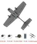 730mm Wingspan Fixed Wing RC Plane With EPP Foam ABS And Carbon Fiber Build Dual Motors Power Upgraded Flight Control System