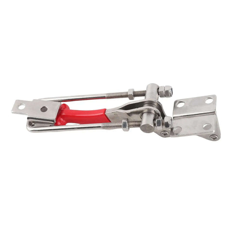 90 Degree Toggle Clamp Fastener with plastic cover handle, stainless steel build for home decor, machinery, welding, mold making