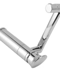Maqulae Metal Basin Faucet with Hose, Single Hole Sink Tap for Kitchen with modern crossbar design and shiny metal finish.
